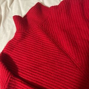 Express Very Soft Classic Red Mock neck Sweater